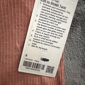 NWT** Lululemon Size 6  Ribbed Tank Top